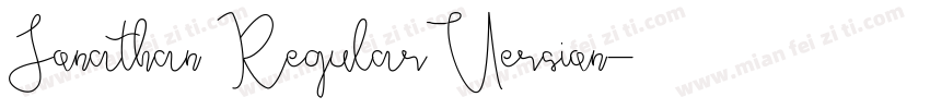 Jonathan RegularVersion字体转换